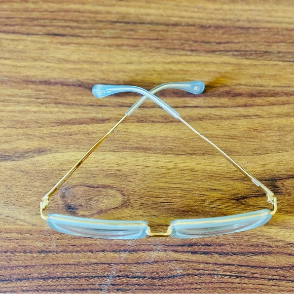KALEOS Eyewear NWOT “Wood” glasses frame in light blue and gold. From Spain. - Picture 7 of 10